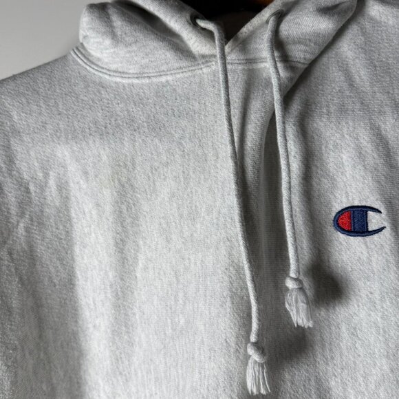 Champion Reverse Weave Hoodie Size M Light Gray Vintage - Picture 3 of 10